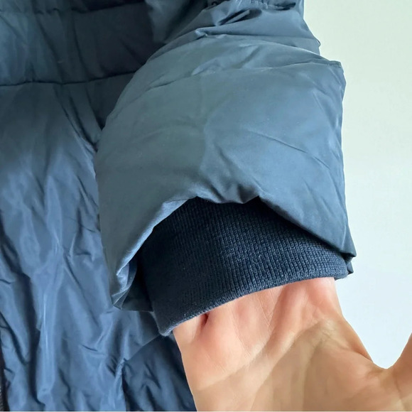 Orolay down feather insulated navy parka jacket with faux fur size 2XL - Picture 3 of 8